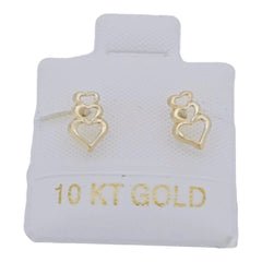 BROQUEL 3 CORAZONES ORO 10K